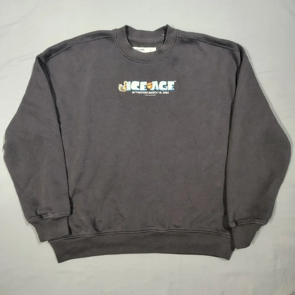 VINTAGE Ice Age Pullover Medium 2002 Hollister Movie Promo Scrat Crewneck